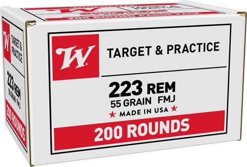Winchester AW 223200 .223 Rem 55 Grain FMJ 800 Round Case Brass - Winchester - 223 REM