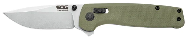 SOG Terminus XR 2.95 In BD1 Steel Olive G10 Folding Knife - SOG