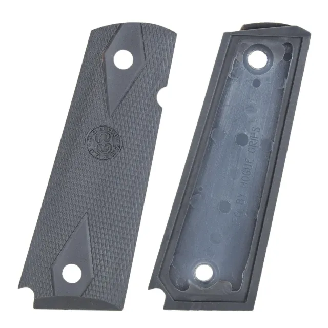 Hogue 45012 .45 Diamond Checkered Pewter Rubber Grips
