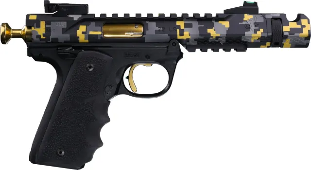 Volquartsen VF4M-0177 Black Mamba 22LR 10+1 4.5" Gold Bolt Trigger - Volquartsen - 22LR for sale at Gun Club HQ