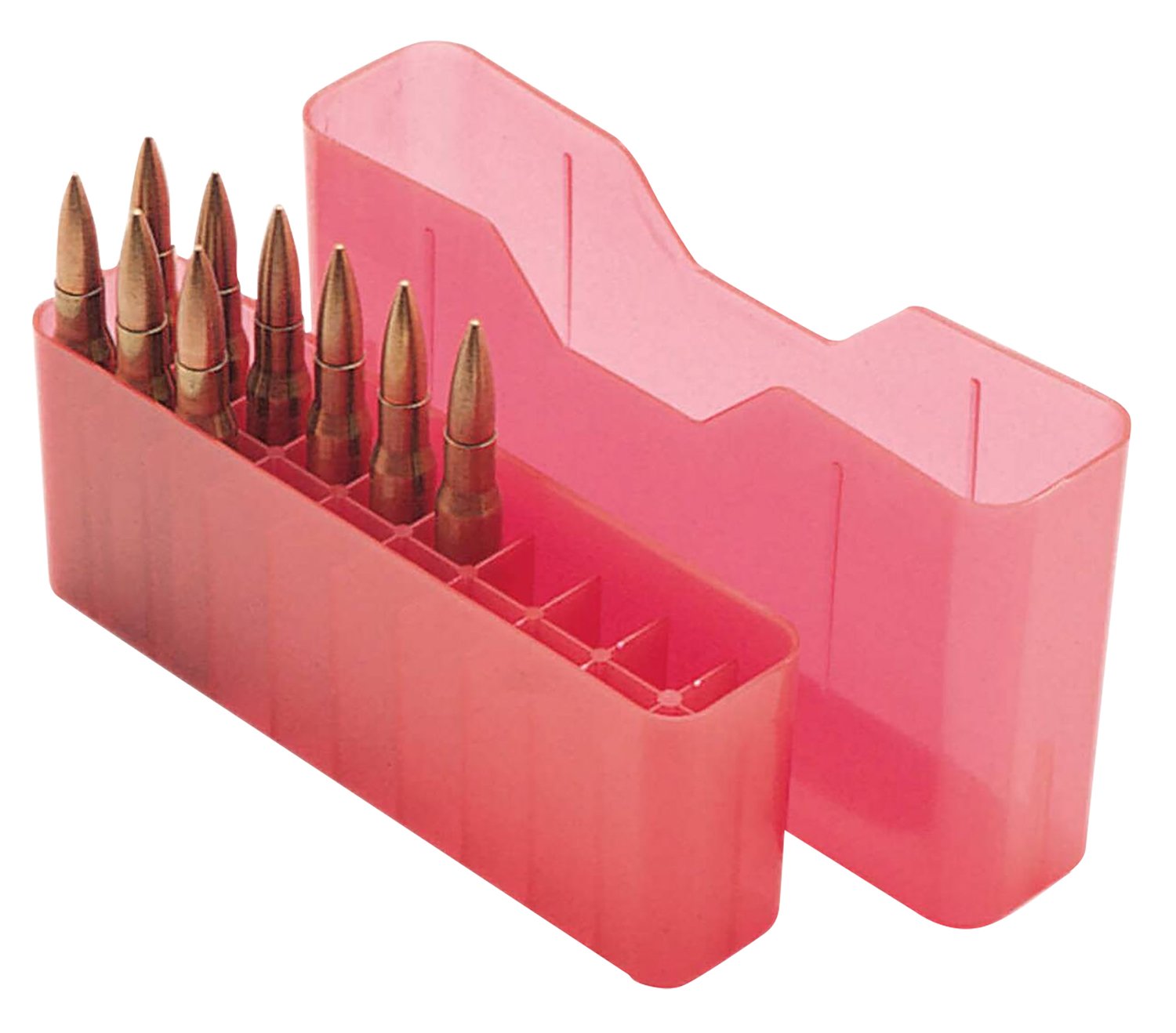 MTM 20 Rd 7mm Remington 338 Win Mag Clear Red Slip-Top Ammo Box - MTM Case-Gard - 308 Norm
