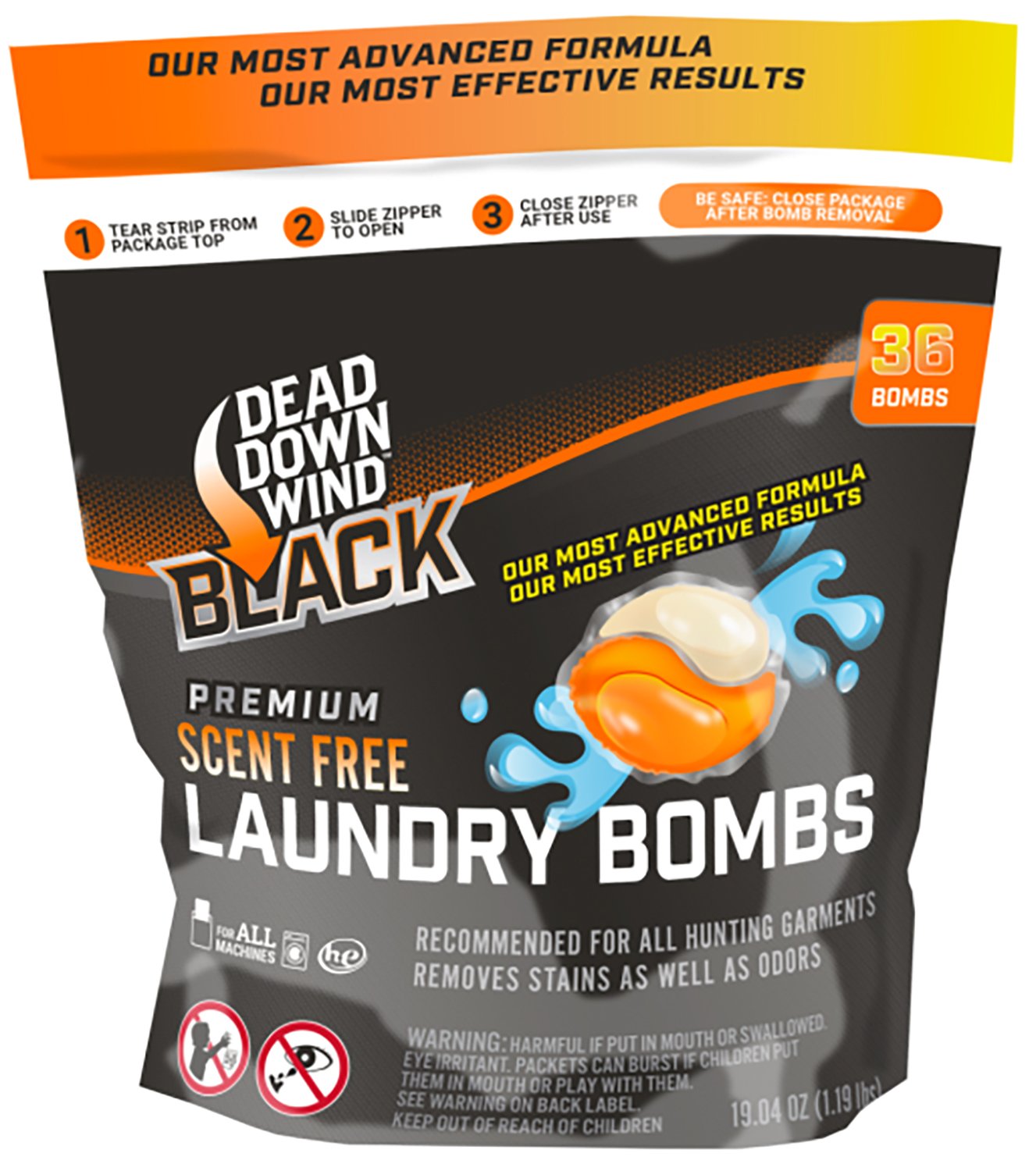 Dead Down Wind 118418 Laundry Bombs Black Premium Odor Eliminator - Daniel Defense