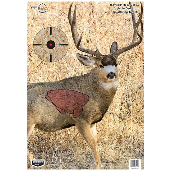 Birchwood Casey Pregame Mule Deer Paper Target 16.5" x 24" 3-Pack - Birchwood Casey