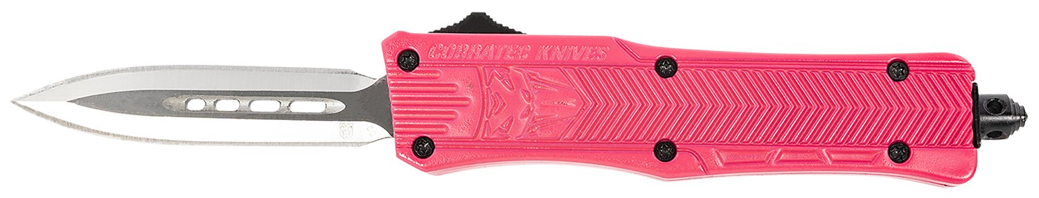 CobraTec Knives CTK-1 Small 2.75 In D2 Steel Pink OTF Dagger Knife - CobraTec Knives