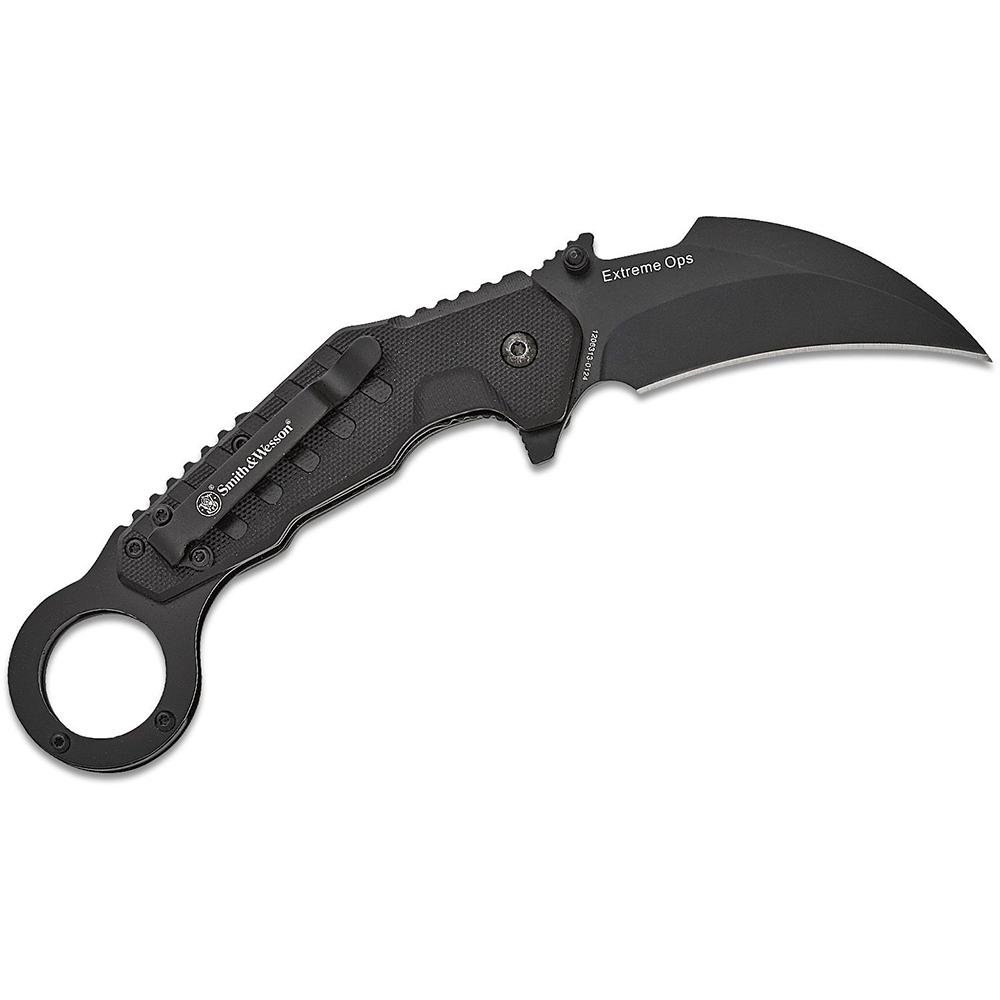 Smith & Wesson Extreme Ops Karambit Assisted Folding Knife 3 Hawkbill - Battenfeld Technologies