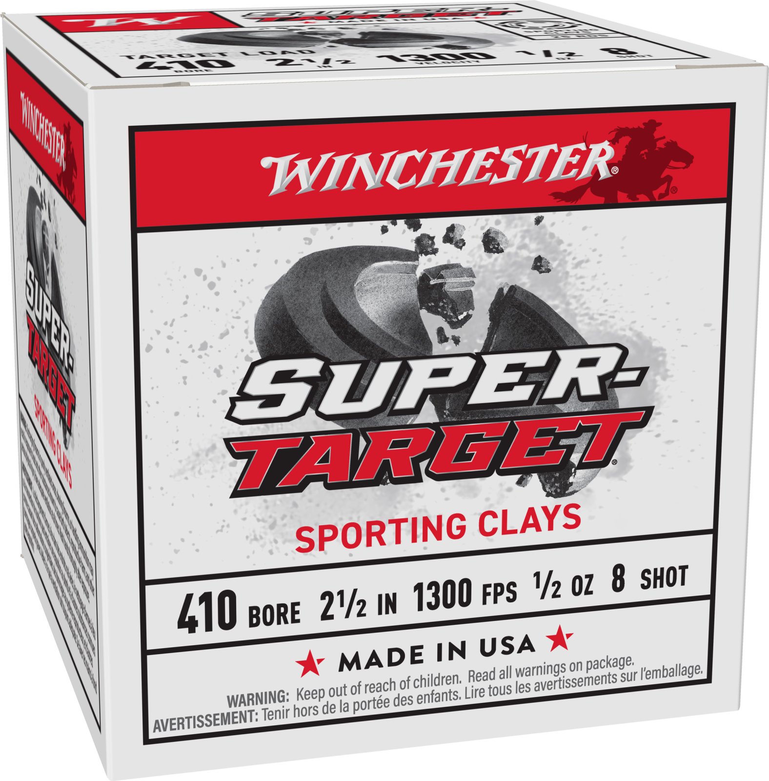Winchester TRGTS418 .410 Bore 2.5 In 1/2 Oz #8 25 Rounds - Winchester - 410 Bore