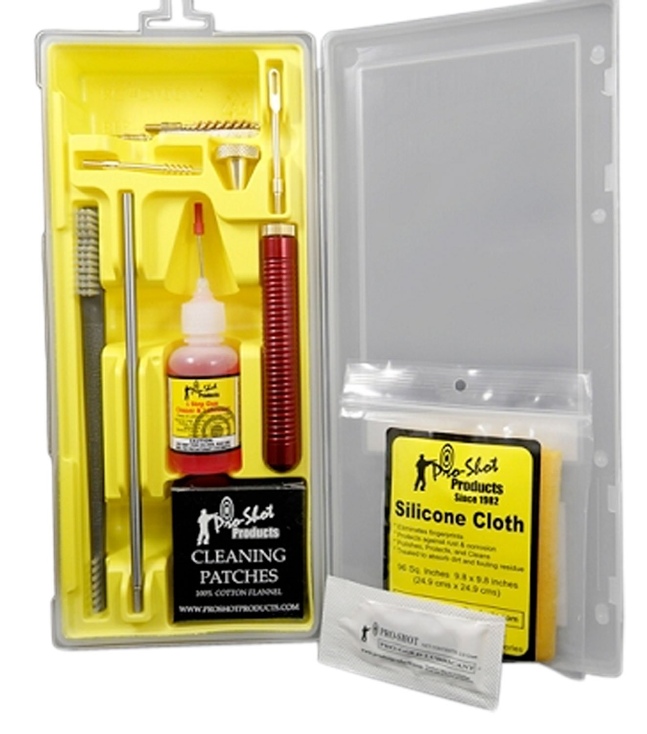 Pro-Shot P22KIT Classic .22 Cal Pistol Cleaning Kit with Yellow Case - Pro-Shot Products - .22 CAL