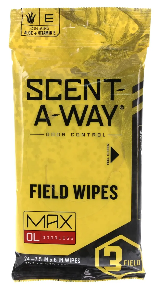 Buy Scent-A-Way Max Odor Control Field Wipes 7.5"x6" 24 Pack online