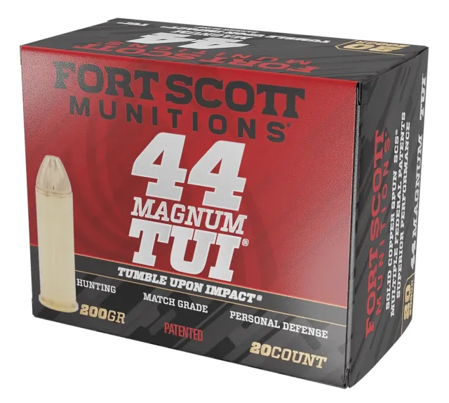 Fort Scott 44MAG200SCV TUI 44 Rem Mag 200gr Solid Copper Ammo 20 Rounds - Fort Scott Munitions - 44 Rem Mag