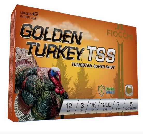 Fiocchi 123TSS7 Golden Turkey TSS 12ga 3" 1-5/8oz #7 Shot 5/Box - Fiocchi - 12 GAUGE