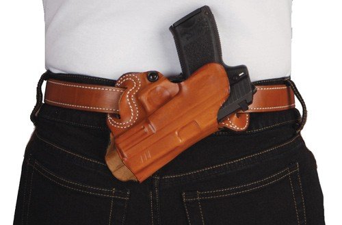 DeSantis 067TA21Z0 Small of Back Holster RH Leather Colt 1911 Tan - DeSantis