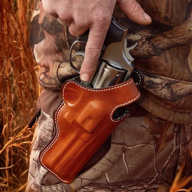 DeSantis 016TC5LZ0 Dual Angle Hunter Tan Leather Holster for Glock 40 - DeSantis