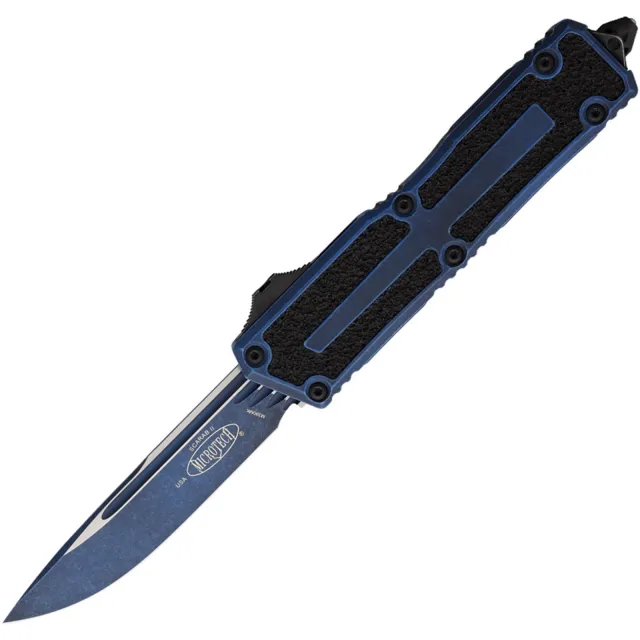 Microtech Scarab II G3 3.97 In SE/STD Black Weathered Blue - MICROTECH for sale at Iron and Lace