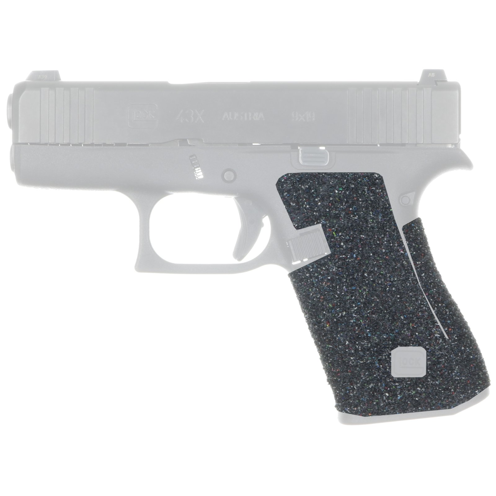TALON Grips Evolution Rubber Grip Adhesive Fits Glock 43X/48 Black - TALON Grips Inc