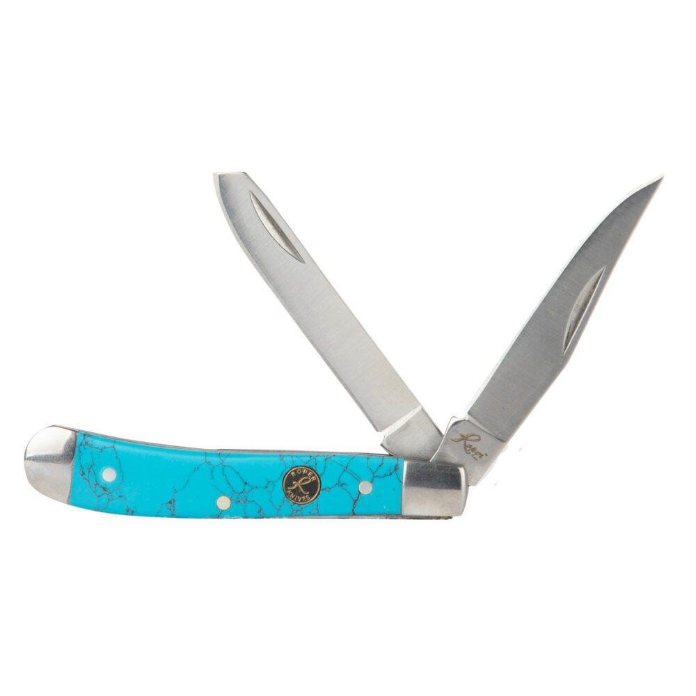 Buy ABKT Roper Peanut Knife 2 Blades Turquoise online