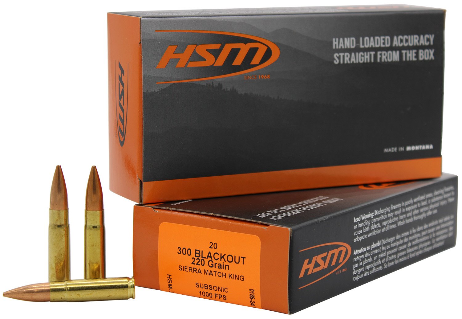 Buy HSM Ammunition 300BLK4N 300 AAC Blackout 220gr SMK BTHP 20rd online