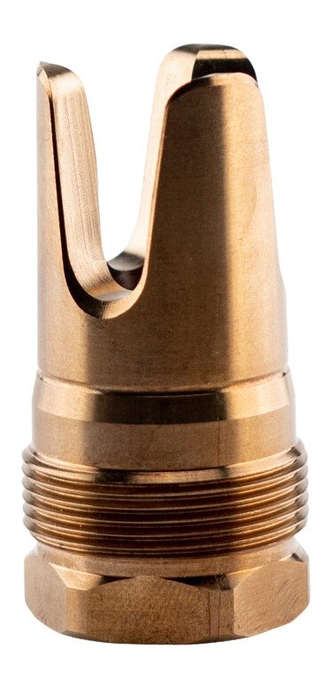 Rearden 10020 Flash Hider, 5/8X24, Square Shoulder, Gold Finish - Rearden