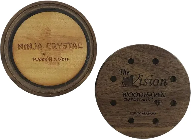 Woodhaven WH087 Ninja Crystal Turkey Call Walnut Pot Yellowheart Soundboard - Woodhaven Calls