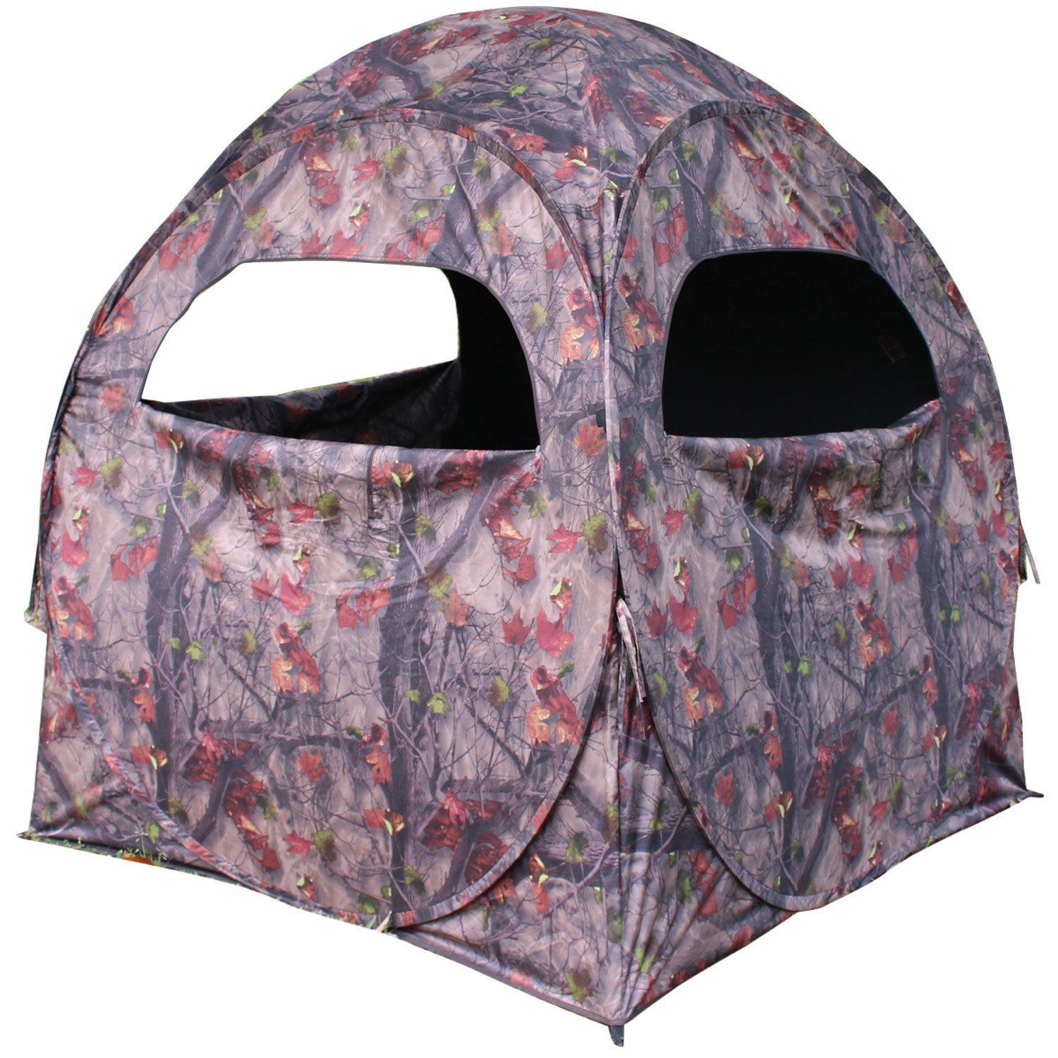 GSM Outdoors Spring Steel 75 Blind Pop-Up Shoot-Through Mesh Two-Person - GSM Outdoors
