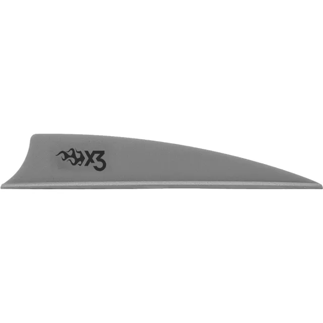 Bohning X3 Vanes Shield Cut 3 in. Silver 36 pk. - Bohning