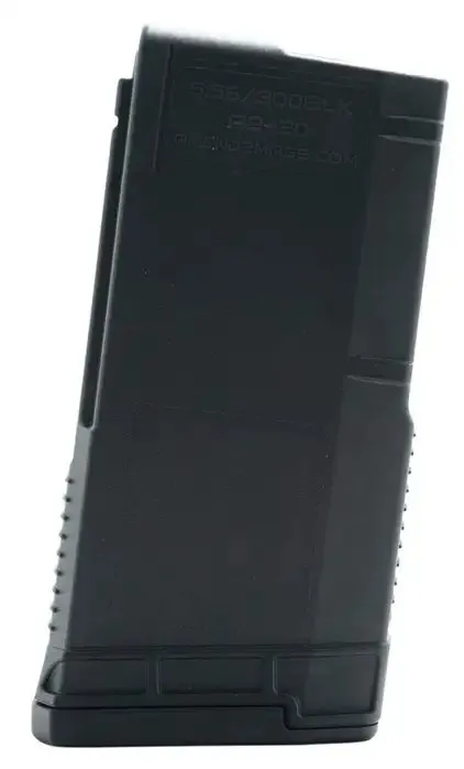 AMEND2 MOD A 5.56MM/300 BLK OUT AR15 BLACK POLY STRAIGHT MAG 20RD ( 50 PER CASE )