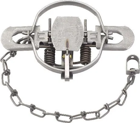 Duke Coil Spring Trap No. 2 - 5 1/2" Jaw Spread - Model 490 - Silver Color - Duke Manufacturing Co.