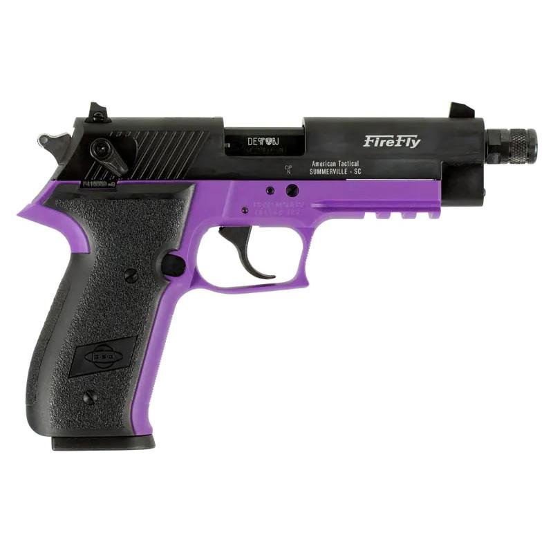 ATI GSG Firefly Handgun .22 LR 13rd Magazine(1) 4.9 Threaded Barrel Purple - American Tactical Imports - 22 LR