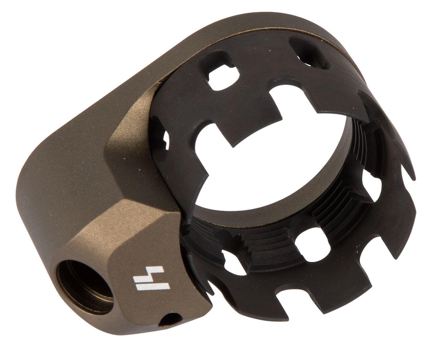 Strike SI-AR-ECN&EEP-FDE Enhanced Castle Nut & End Plate Flat Dark Earth - Strike Industries
