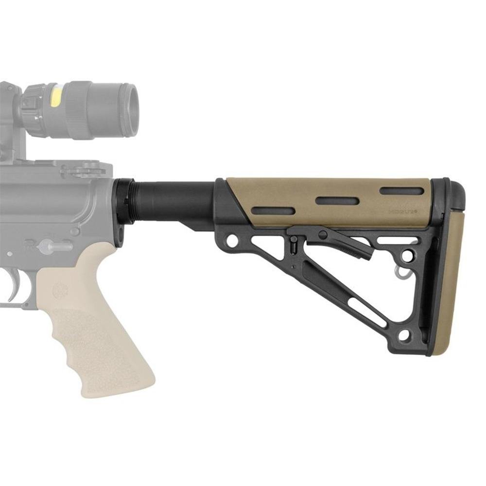 Hogue 15345 AR-15/M16 Collapsible Buttstock Kit Desert Tan Rubber - Hogue