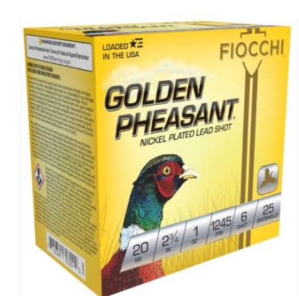 Fiocchi 20GP6 Golden Pheasant Extrema 20Gauge 2.75" 1oz 6Shot 25 Per... - Fiocchi - 20 Gauge