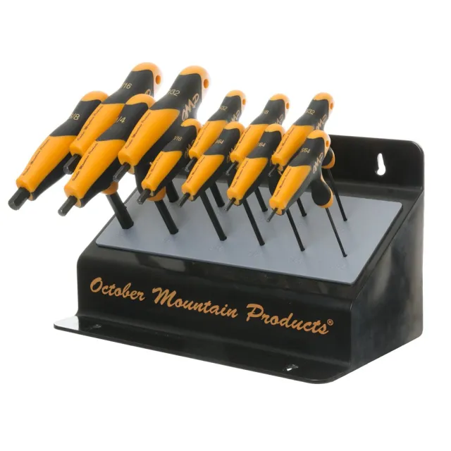 October Mountain 13194 Hex Wrench Set 5/64"-3/8" Dual-Sided L Frame - October Mountain