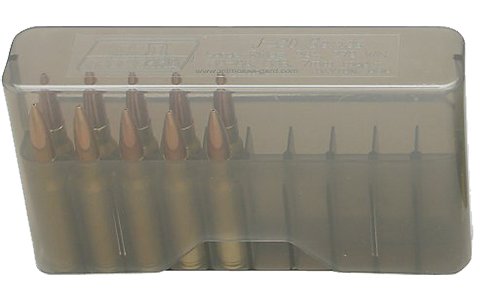 MTM Case-Gard J-20-L-41 Large Rifle Ammo Box - 20 Round - Clear Smoke - MTM Case-Gard