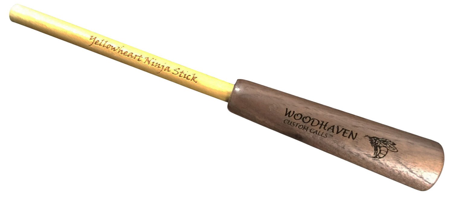 Woodhaven Calls Ninja Stick Striker Yellowheart Walnut WH085 - Woodhaven Calls