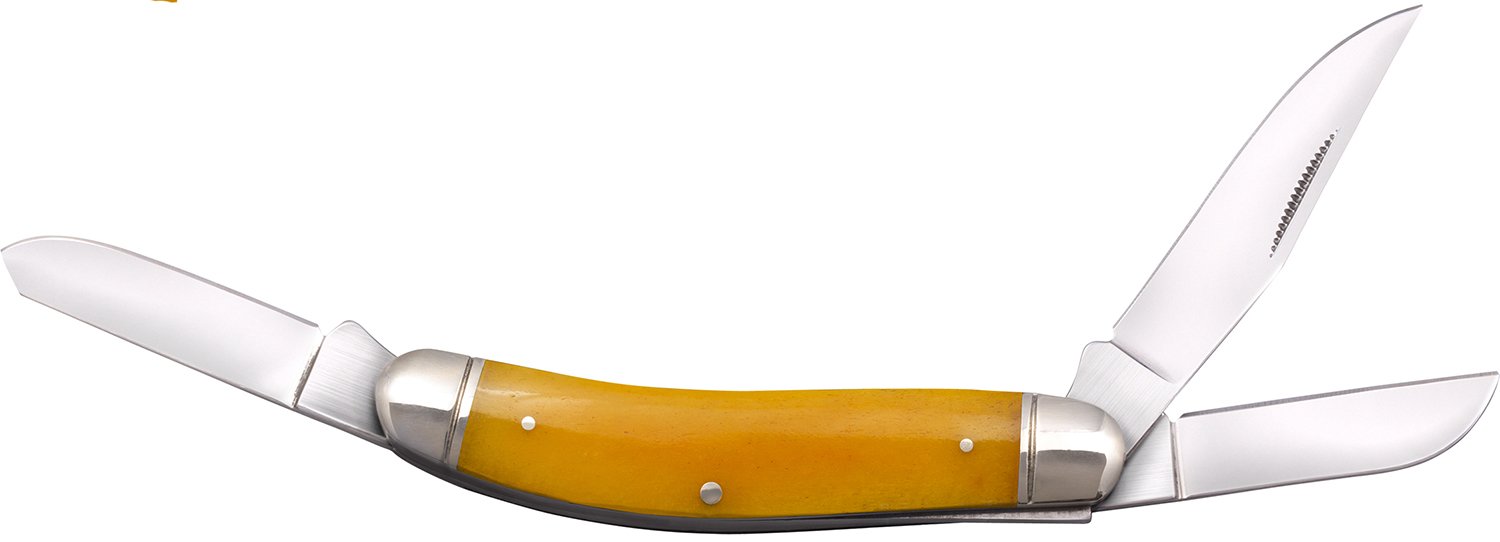 Cold Steel CSFLGSTKMY Gentleman's Stockman Knife 8Cr13MoV SS Yellow Handle - Cold Steel