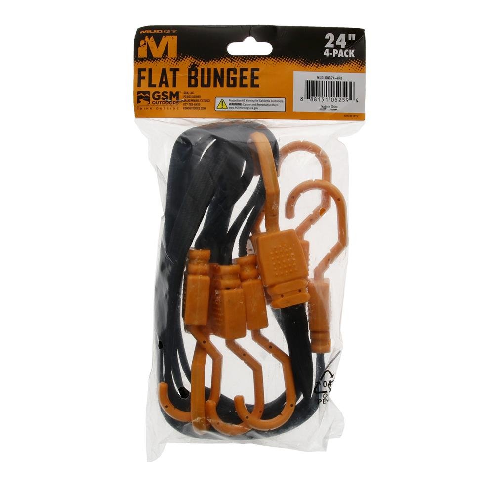 GSM Outdoors Muddy Flat Bungee 1" x 36" Accessory with J Hook Ends - GSM Outdoors