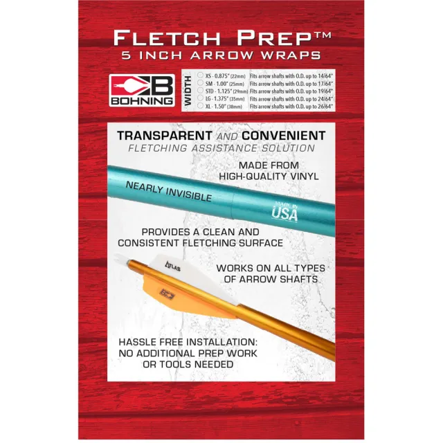 Buy Bohning Fletch Prep Wraps 5 in. Standard Clear 30 pk. online