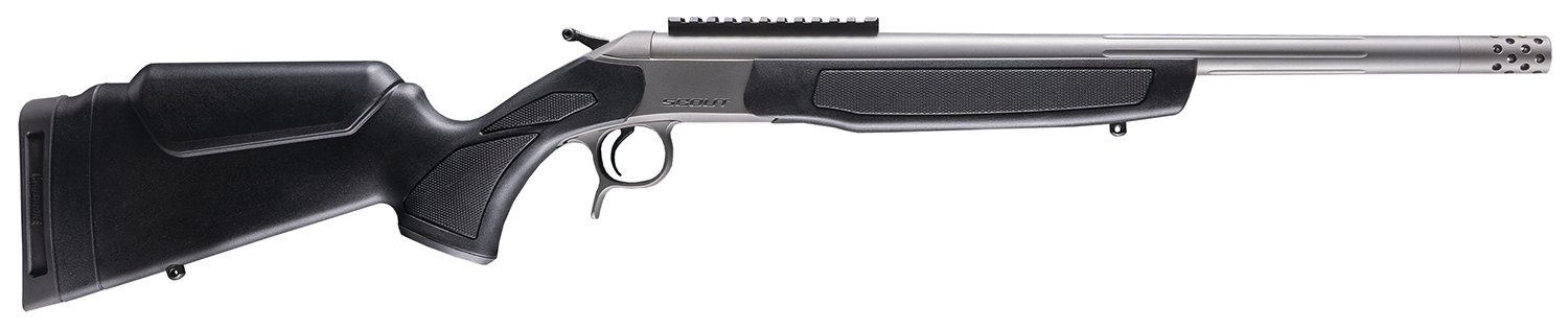 CVA CR4443S Scout TD 450BM Single Shot 22" Threaded SS Barrel Black - CVA - 450 Bushmaster