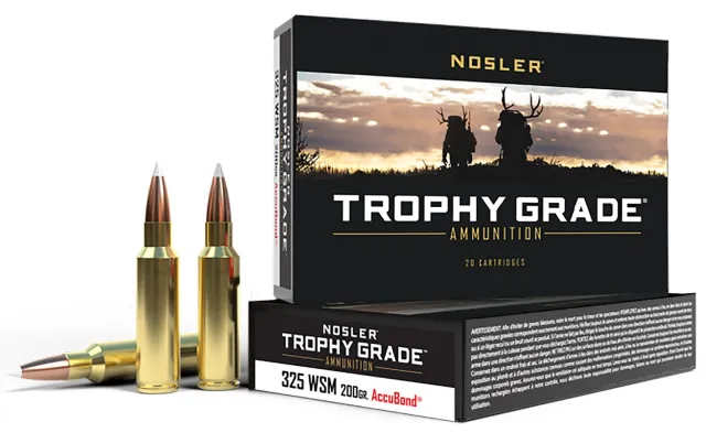 Nosler Trophy Grade 325 WSM 200 gr AccuBond 20 Per Box 60077