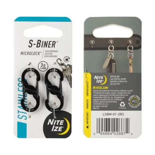 Nite-Ize S-Biner Stainless Steel MicroLock Locking Carabiner