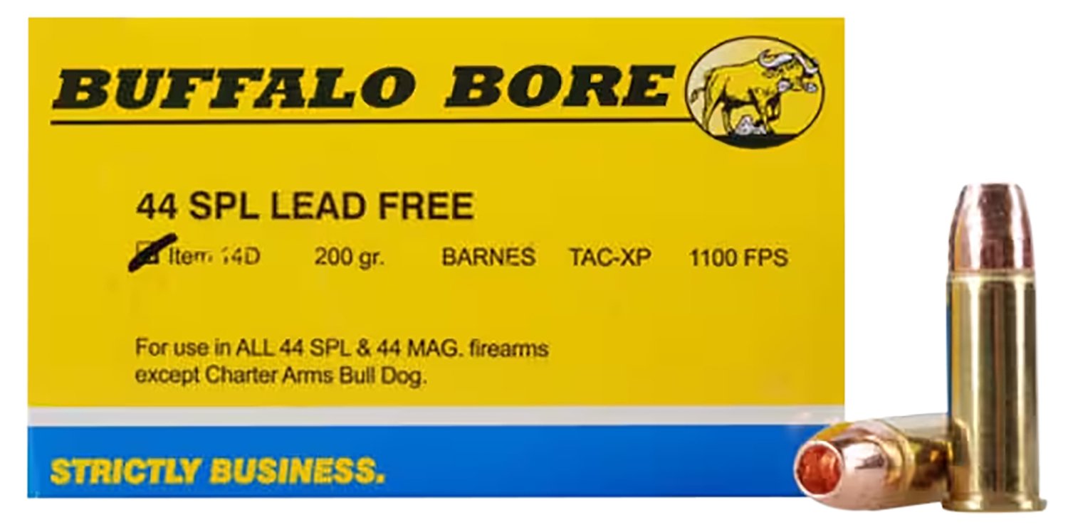 Buffalo Bore 14D20 .44 S&W Spl 200gr TAC-XP Lead-Free Ammo 20 Rounds - BBA - 44 S&W Spl