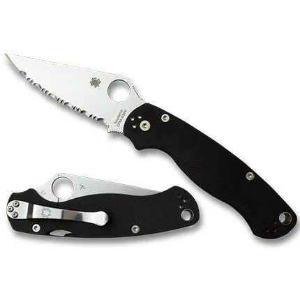Spyderco C81GS2 ParaMilitary 2 SL/FS Black G10 Scales Knife - SPYDERCO