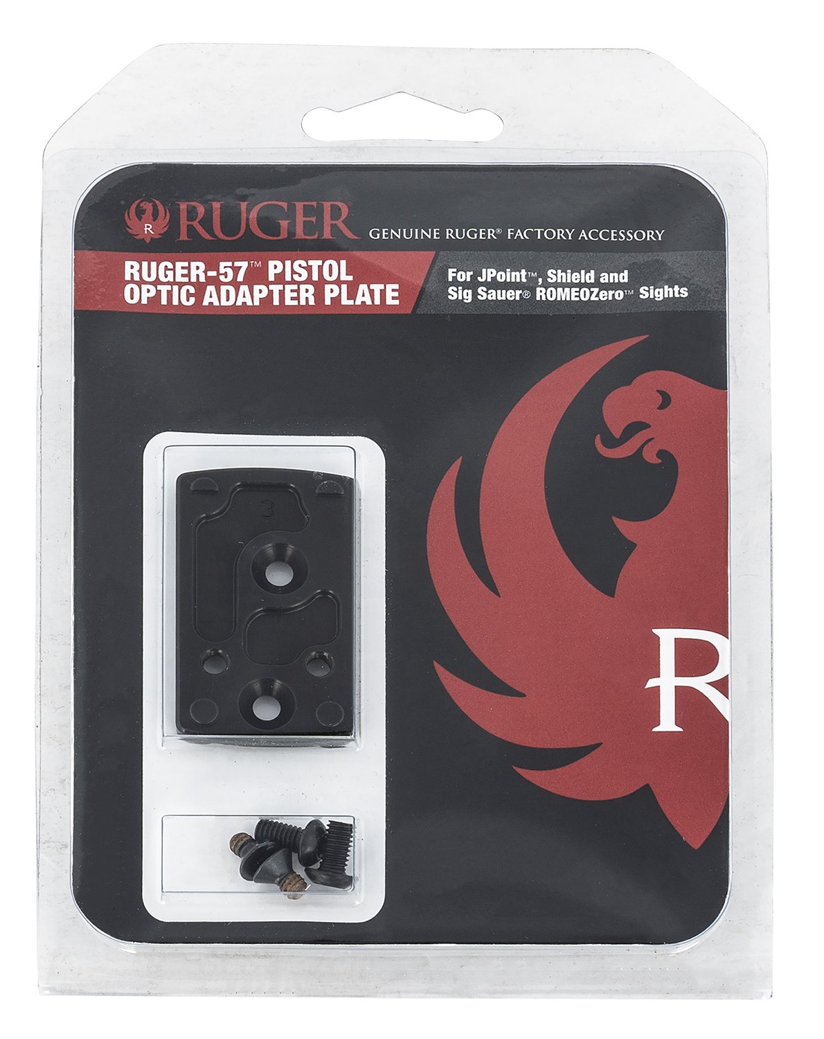 Buy Ruger 90723 Ruger-57 Optic Adapter Plate Pistol Black Anodized Aluminum online