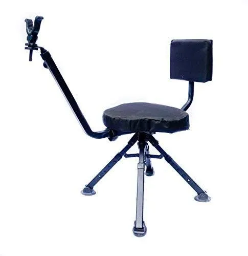 BenchMaster BMGBSC2 Ground Hunting Shooting Chair 360° Rotating Steel Black - Altus Brands Llc - Pro-Ears