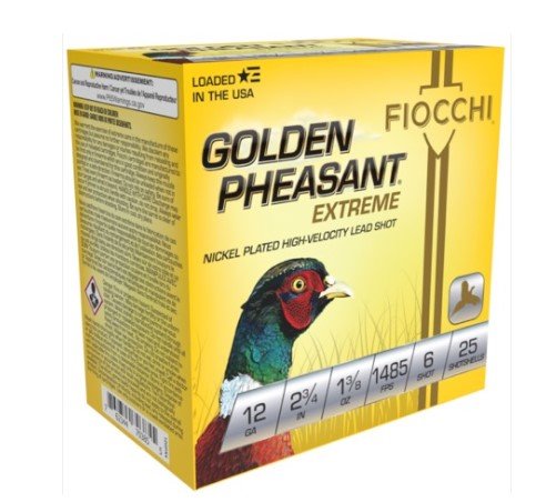 Fiocchi Golden Pheasant 12 Gauge 2.75 In 1-3/8oz #6 1ct - Fiocchi - 12 Gauge