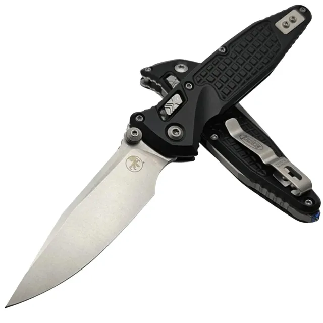 Microtech 160RL-10FR SOCOM RAM-LOK 4 In SE Stonewash Black Aluminum - MICROTECH