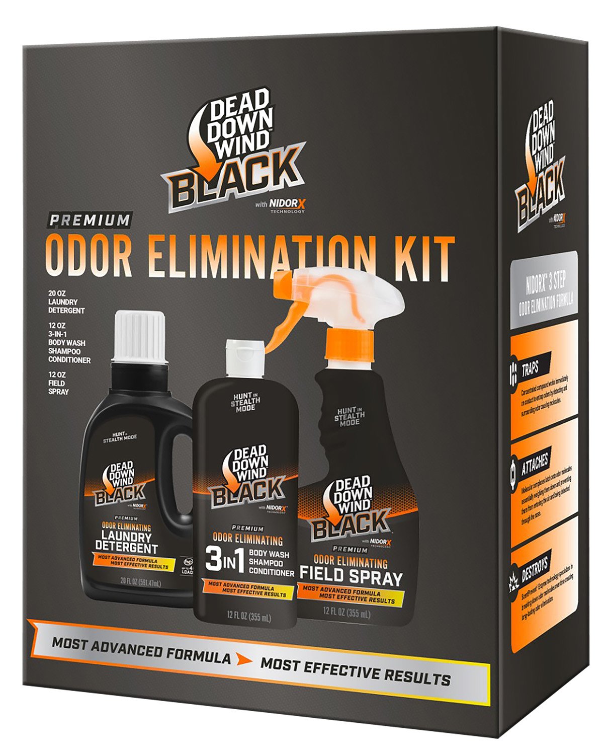 Dead Down Wind 207022 Black 3-Piece Odor Eliminator Kit with NidorX - Daniel Defense