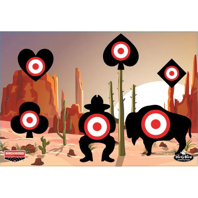 Birchwood Casey Dirty Bird Aces High Target 12x18 6/ct - Birchwood Casey