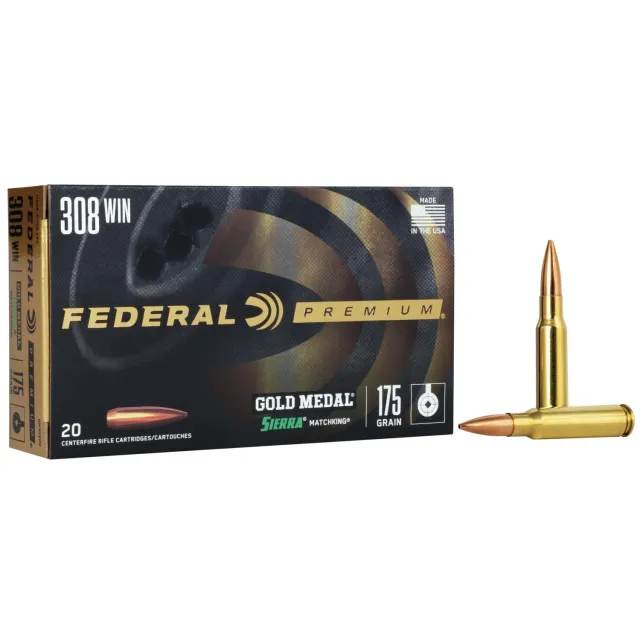 Federal GM308M2 308 Win 175 Grain Sierra MatchKing BTHP 20 Rounds - Federal Premium Ammunition - 308 Win