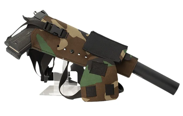 Cole-tac VWX112 Varmint Wrangler XL Pistol Holder Chest M81 Woodland Left Hand - Cole-Tac - M81 WOODLAND