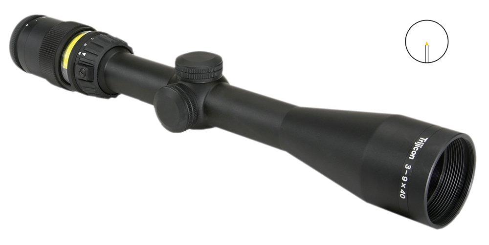 Trijicon AccuPoint 3-9x40mm Illuminated Amber Triangle Post - Trijicon - 40MM